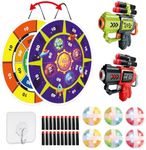 Light Up Dart Board for Kids | Large 29" Shooting Game with 2 Toy Guns & 20 Soft Foam Bullets | Game Room Dartboard | Indoor & Outdoor Wall Games | Holiday & Birthday Gift for Boys & Girls 5+ Yrs Old