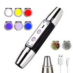 YZYOE USB Rechargeable Six LEDs Expert Jade Appraisal Flashlight,395NM Black Light UV Flashlights， 365NM UV Lamp，red Light，Jewelry Appraisal Gemstones Diamond.