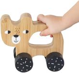 Wee Gallery Bear Push Toy, Rolling Toy, Classic Motion Toys for Child Motor Skills, Balance, Roll Along Play, and Animal Nursery Decor (Baby, Toddler, Kids)