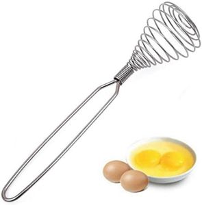 Spring Whisk, i Kito Stainless Steel Manual Eggbeater Hand Egg Mixer Whisk Blender Stirring Beater Cream Frother Flour Stirrer for Kitchen