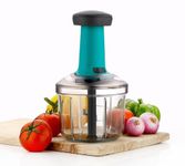 Stewit Food Chopper 900ml, Steel Large Manual Hand-Press Vegetable Chopper Mixer Cutter to Cut Onion, Salad, Tomato, Potato (Tarquise 900ml)