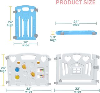 Baby Playpen – 14 Panel Multicolour Safety Play Yard