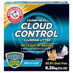 ARM & Hammer Cloud Control Clumping Cat Litter, Multi Cat, 6.35kg – 7 Day Odour Control, 99.9% Dust Free, Hypoallergenic Light Scent