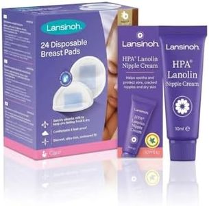 Lansinoh HPA Lanolin Nipple Cream 10ml + Lansinoh Disposable Nursing Breast Pads 24 counts