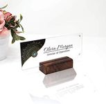 Personalized Desk Name Plate Plaque | Unique Gift | Wood Holder | Office Decor | Teacher Name Plate | Sign | Artswave (Mandala)