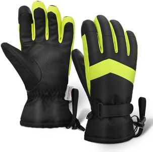 Homord Guantes Invierno Hombre & Mujer, Impermeables Guantes Ski Unisex Tactiles Guantes Nieve Guantes de Esquí para Moto, Snowboard, Bici, Ciclismo, Running