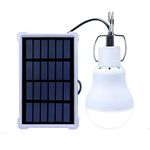 Solar Lights PRODELI Rechargeable Solar LED Light Bulb Portable Lamp S-1500 for Indoor Outdoor Garden Shed Tent Camping Hiking Home Emergency Lighting [Upgraded, 150LM 1600mA]