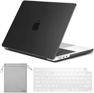 ProCase Hard Shell Case for MacBook Air 13 M3 2024 A3113 and Air 13.6 2022 M2 A2681, Keyboard Skin Cover and Storage Bag for Accessories -Black