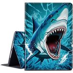 BPQOJB for iPad 10th Generation Case with Adjustable Stand & Auto Wake/Sleep Feature Smart Protect Cover Case for iPad 10th Generation 10.9 inch 2022 - Shark Fish