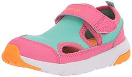 Saucony - Unisex Quick Splash Jr Sneaker for Kids, Turquoise Pink, 12.0 cm