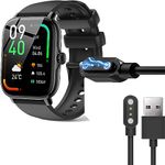 Compatible for LLKBOHA Smart Watch 1.85" Charger, Blueshaweu 2 Pin Magnetic USB Replacement Charging Compatible with LLKBOHA P72 Smart Watch 1.85 inch/Horsdo P72 Smartwatch (Black)