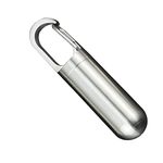 Stainless Steel Pill Container, Sealing Waterproof Portable Keychain Pill Holder Keychain Pill Holder for Outdoor Travel Purse (L)