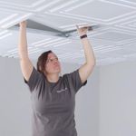 Ceilume 12 pc Stratford Ultra-Thin Feather-Light 2x2 Lay in Ceiling Tiles - for Use in 1" T-Bar Ceiling Grid - Drop Ceiling Tiles (White)