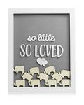 Pearhead Elephant Token Frame, Little Wishes Signature Baby Shower Guestbook Alternative, Pregnancy Keepsake for Soon to be Mums, Gray and White