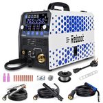 Reboot MIG Welder, 250Amp 6 in 1 Gas/Gasless Flux Core MIG/Stick/Lift TIG/Spot welding/Spool Gun 120V/240V Aluminum Multi Process Welding Machine with LED Digital Display