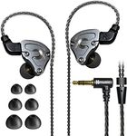 Hmusic IEM Headphones, HiFi Stereo Wired Earphones, Hi-res Lossless Hybrid DD+BA Drivers In-Ear Earphone, Noise Isolating High Resolution Wired Earbuds with 0.78mm 2Pin Detachable Cable (without Mic)