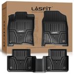 LASFIT Floor Mats for Honda Civic 2016-2021 [Non-Slip and Odorless] Custom Fit All Weather Car Mats, [Solid and Flexible] Civic Car Accessories, Over 5 Years Lifespan, 1st & 2nd Row