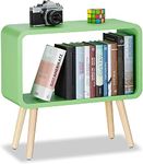 Device Bas With Brown Art Shoppee Bookcase Nightstand Side End Table Bedroom: Night Stand Bed Side Coffee Table Living Room Bedside Small Spaces Magazine Stand With Storage Engineered Wood (Green)