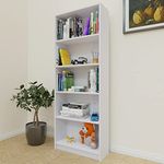 VIKI | Engineered Wood Bookcase/Bookshelf(Frosty White) | Agam