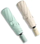 BAODINI Small UV Protection Travel Umbrella Compact for Rain and Sun UPF 50+ Windproof Portable 42 inch Umbrella for Women and Men
