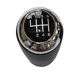 Car Gear Shift Knob for Mazda 3 Bk Bl (06-12) 5 Cr Cw (05-13) for Mazda 6 Ii Gh (07-12) Cx-7 Er (06-12) Chrome &Amp; Leather Car Shift Gear Knob