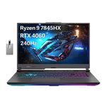 ASUS ROG Strix G17 Gaming Laptop, 17.3" QHD 240Hz Display, AMD Ryzen 9 7845HX, GeForce RTX 4060, 64GB DDR5, 4TB SSD, RGB Backlit Keyboard, Wi-Fi 6E, Win 11 Pro, Gray, 32GB Hotface USB Card