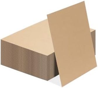 Calenzana 50 Pack 8.5x11 Inch Brown Corrugated Cardboard Sheets Flat Cardboard Sheets for Packing Mailing Dividers and DIY Crafts