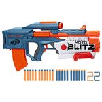 Nerf Elite 2.0 Motoblitz CS-10 Blaster, Motorised 10-Dart Blasting, Airblitz 6 Darts At Once, Clip, 22 Elite Darts, Multicolor, One Size