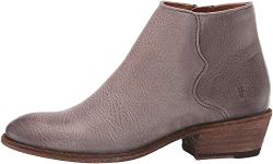 Frye Women's Carson Piping Bootie Leather Boots Graphite/Waxed Veg Tan, Size 8