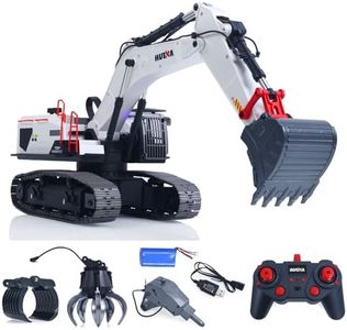 TOUCAN RC HOBBY US in Stock 1/14 HUINA RC Excavator Model 1594 Radio Light Sound Grab Grapple Hammer Battery Adult 14+