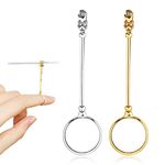 Jagowa 2Pcs Cigarette Holder Rings, Elegant Smoker Cigarette Holder Ring for Women Men, Prevent Stains Falling and Smelly Fingers (Gold, Silver)