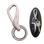 Zinc alloyCar Key Chain,Double ring double buckleWaist keychain Heavy Duty Car Key Rings Key Holder for Men and Women Business Gifts (black)