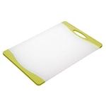 Colourworks Polyethylene Reversible Cutting Board, Non Stick Non Slip Food Chopping Mat, 36.5 x 25 cm – White/Green