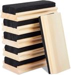 Bright Creations 6 Pack Dustless Wool Felt Chalkboard Erasers, Wooden Dry Erase Eraser for Teachers, Classroom, Office, Black Board and Whiteboard Cleaner with Sturdy Wood Handles, 5 x 2.3 in