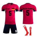 Customised Football Kit for Kids with Name Number Team Logo Personalised Football Shirts Shorts and Socks Football Jersey for Boys and Adults Football Tracksuits Best Birthday Gift