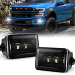 WEZEMLIGHT LED Fog Lights Compatible With 2015-2020 Ford F150 F-150 2017-2018 Super Duty Fog Light Bumper Driving Lamp Set Assembly Kit