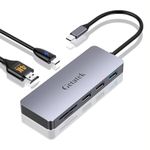 Getatek USB C Hub, 7 in 1 USB C Multiport Adapter with 4K HDMI, 100W PD Charging, USB 3.0 5Gbps Data Port and 2 USB 2.0，TF/SD Card Reader, for MacBook Air, MacBook Pro, XPS, and More