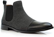 Polar Fox FORBES MPX806062 Grey Woolen and Leather Elastic Slip-on Fashion Chelsea Boots