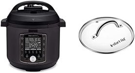 Instant Pot Pro 10-in-1 Pressure Cooker (8QT, 0) and Tempered Glass Lid (10.2-In, 8-Qt)