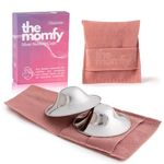 The MOMFY Silver Nursing Cups, Silver Nipple Shields - Trilaminated Protective Breast Shields for Breastfeeding, Dermatologically Tested | Nickel Free | Free Storage Pouch