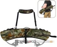 Compound Bow Sling, Quick Release Archery Bow Sling, 2 Carrying Modes Switchable, Adjustable Length & Shoulder Strap, Hunting and Target Practice Accessories, Camouflage Fabric