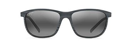 Maui Jim Sunglasses | Dragon'S Teeth 811-11D | Grey Stripe Classic Frame, Frame, Polarized Neutral Grey Lenses, with Patented PolarizedPlus2 Lens Technology