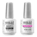 Shills Professional Base Coat and Top Shiny UV/LED Soak Off Gel Polish