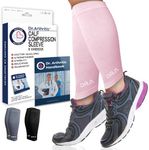 Dr. Arthritis Calf Compression Sleeve for Men and Women, Doctor-Developed Calf Sleeve & Leg Compression for Shin Splint Relief, Helps with Varicose Vein & Calf Discomfort (Medium, Pink, 1 Pair)