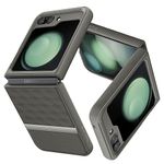 Caseology Parallax 3D ergonomic pattern Protective Case Compatible with Samsung Galaxy Z Flip 5 Case (2023) - Ash Gray