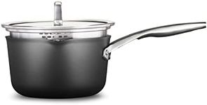 Calphalon 2172311 Premier Sauce Pan with Lid, Aluminum Stainless Steel, Black