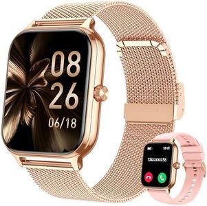 Smart Watch for Women & Men, 2026 New 1.96" Smart Watch Answer/Make Calls, Blood Pressure, Heart Rate, Sp02, Sleep Monitor, 110+ Sport Modes, Voice Assistant Fitness Watch for iOS Android Phone