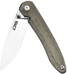 CJRB Folding Pocket Knife Ria(J1917), Small Tactical Knife with 0.1” AR-RPM9 Blade and Micarta Handle for EDC Outdoor, Camping, Survival, Hunting, Fishing