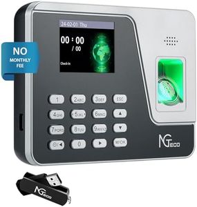 NGTeco Standalone Time Clock, Biometric Punch Machine for Small Business