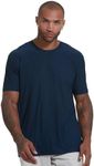 True Classic Workout Shirts for Men - Moisture-Wicking Dry-Fit Gym Shirts Men – Lightweight Athletic Shirts, Quick-Dry Polyester Mens Workout Shirts, Pack of 1, Navy, M